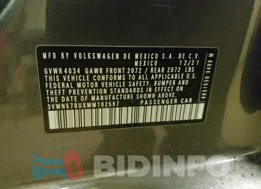 3VWN57BUXMM102597 Photo# 12