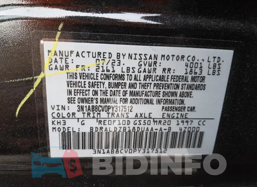 3N1AB8CV0PY317512 Photo# 12