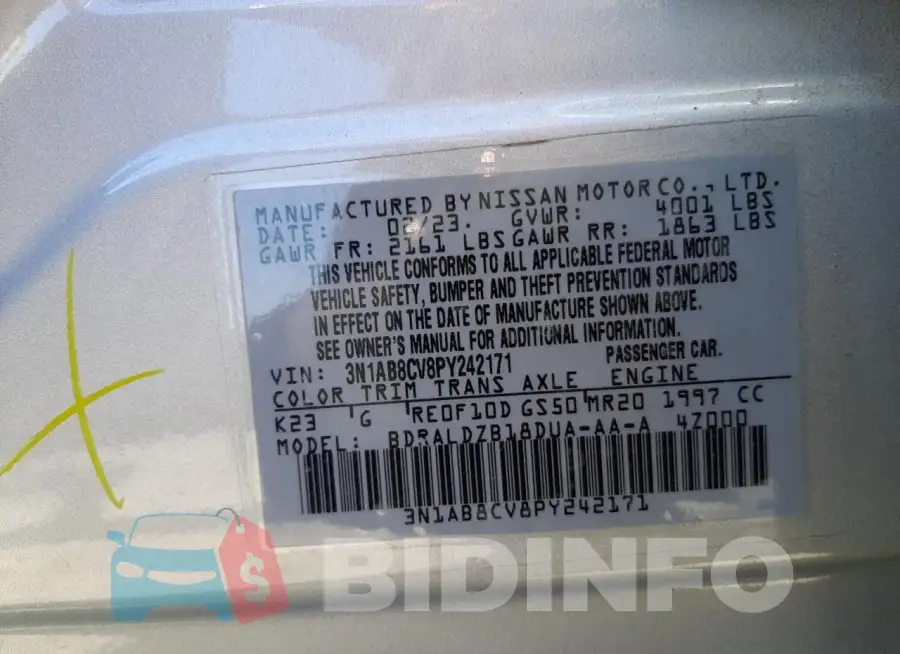 3N1AB8CV8PY242171 Photo# 12