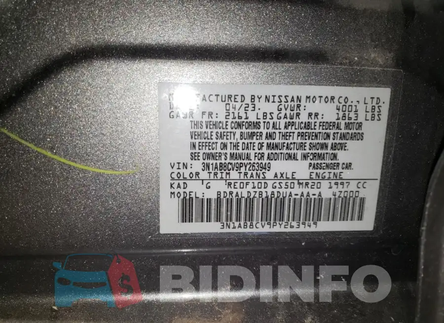 3N1AB8CV9PY263949 Photo# 13