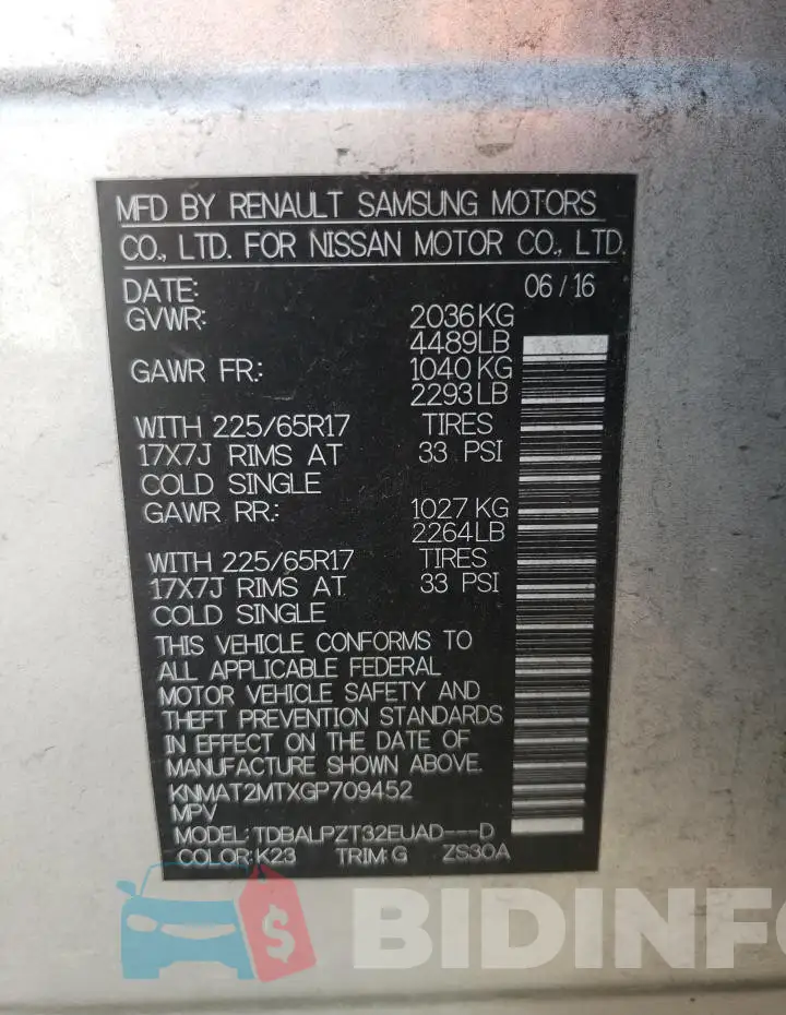 KNMAT2MTXGP709452 Photo# 12