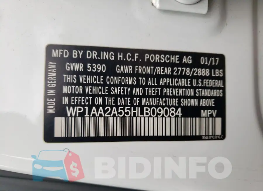 WP1AA2A55HLB09084 Photo# 13