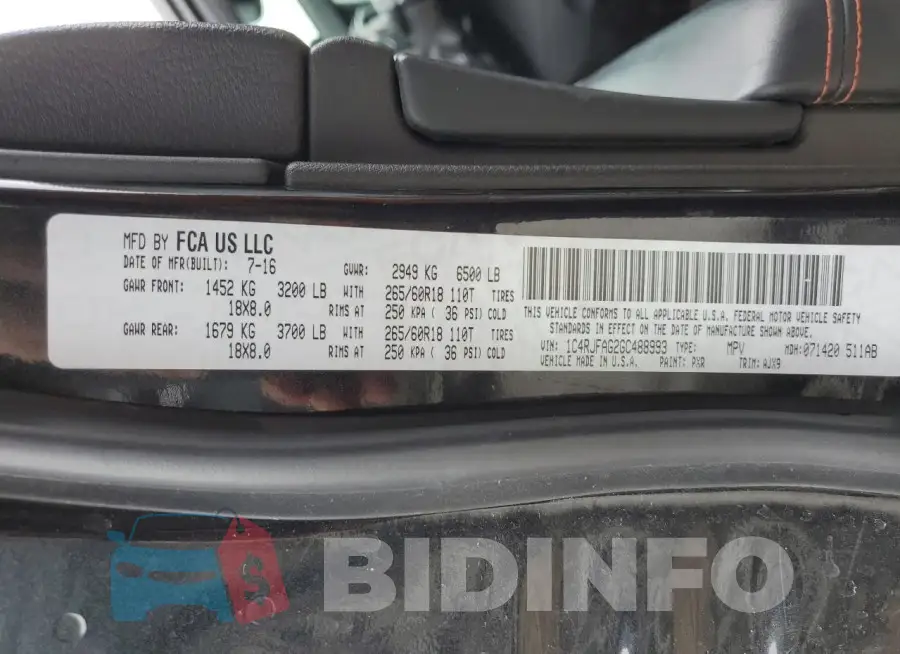 1C4RJFAG2GC488993 Photo# 13