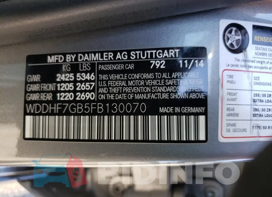 WDDHF7GB5FB130070 Photo# 12