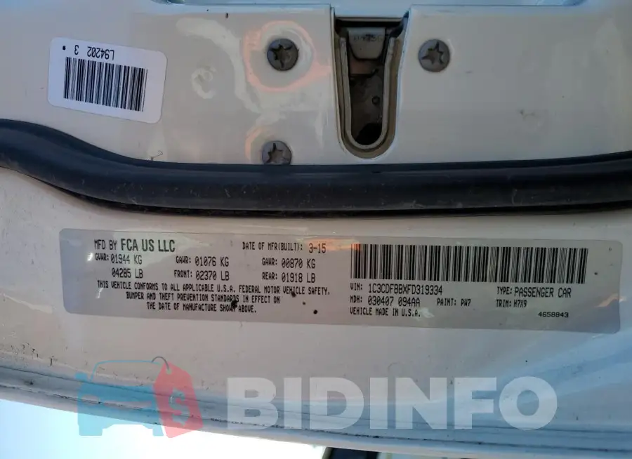 1C3CDFBBXFD319334 Photo# 12