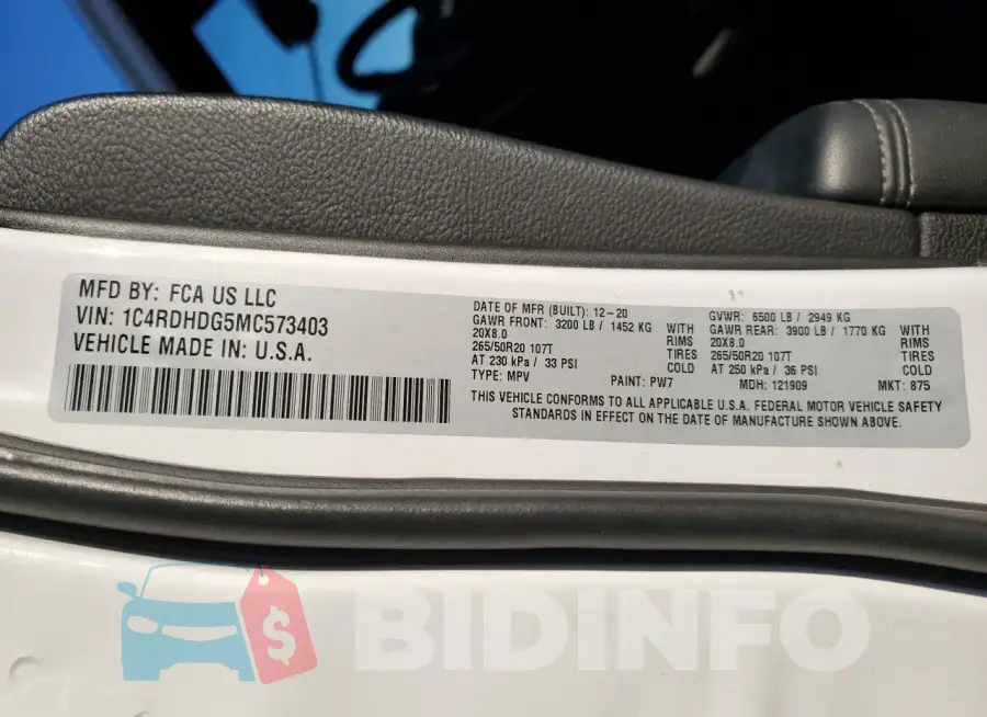 1C4RDHDG5MC573403 Photo# 13
