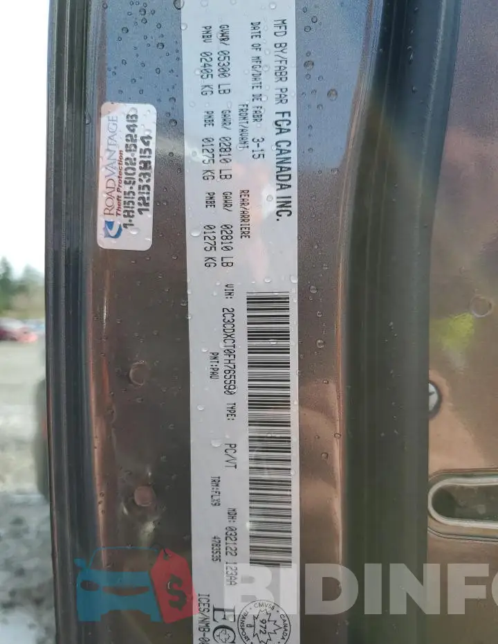 2C3CDXCT0FH765590 Photo# 12