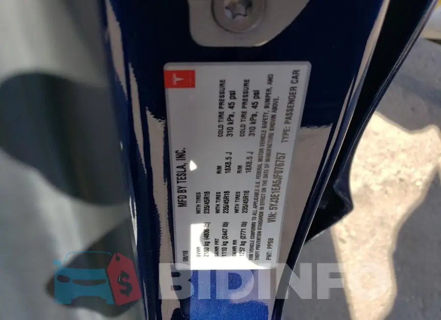 5YJ3E1EA5JF076757 Photo# 12