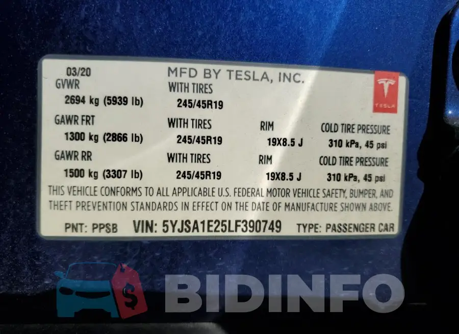 5YJSA1E25LF390749 Photo# 13