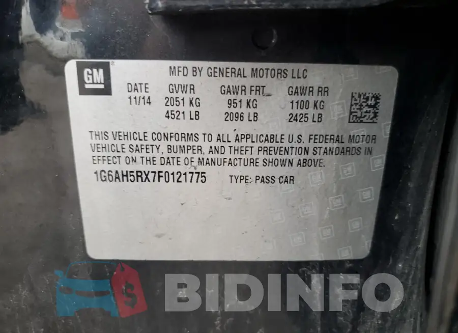 1G6AH5RX7F0121775 Photo# 12