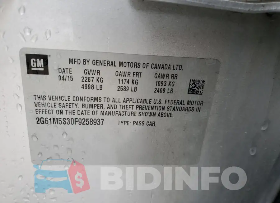 2G61M5S30F9258937 Photo# 12
