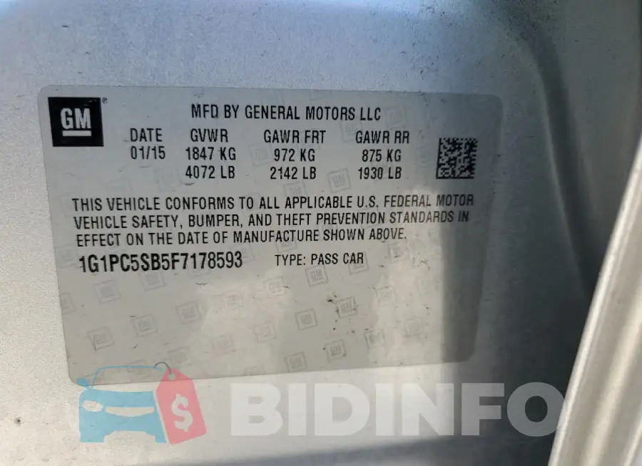 1G1PC5SB5F7178593 Photo# 13