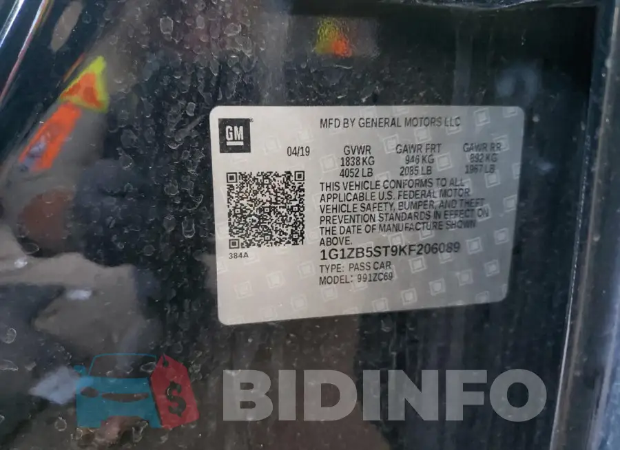 1G1ZB5ST9KF206089 Photo# 12