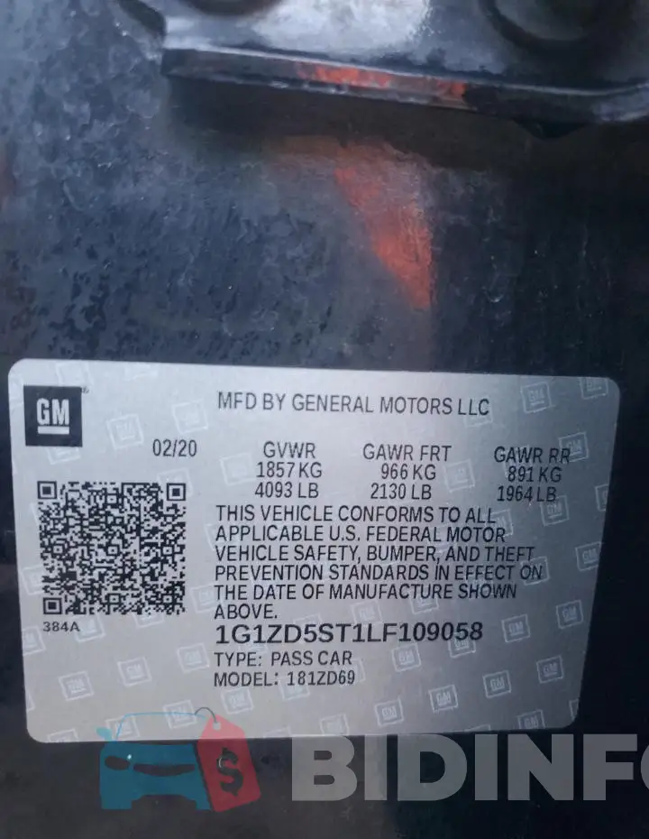 1G1ZD5ST1LF109058 Photo# 12