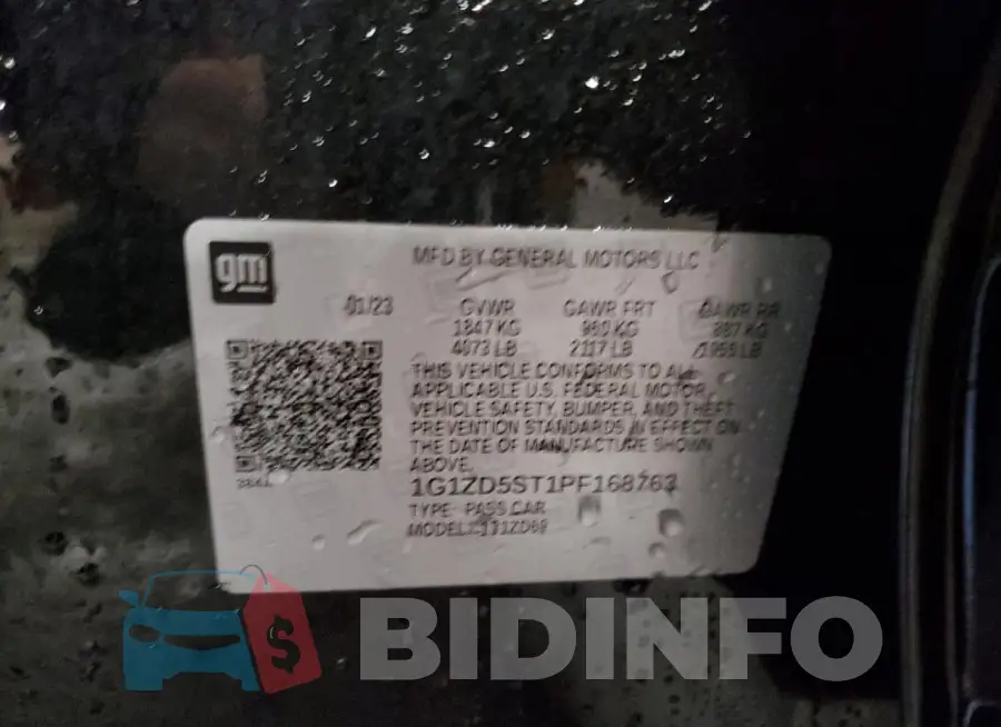 1G1ZD5ST1PF168763 Photo# 13