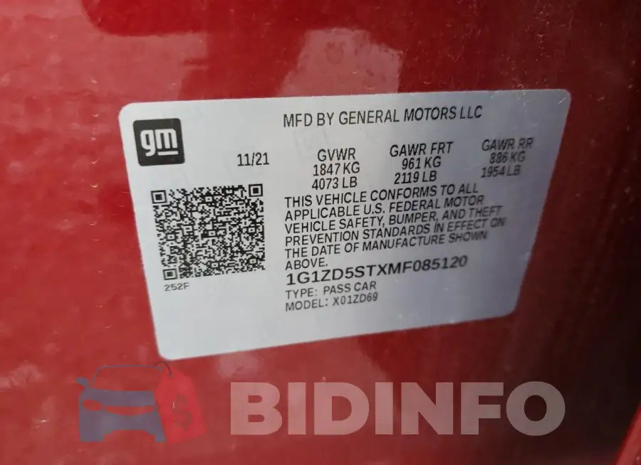 1G1ZD5STXMF085120 Photo# 12