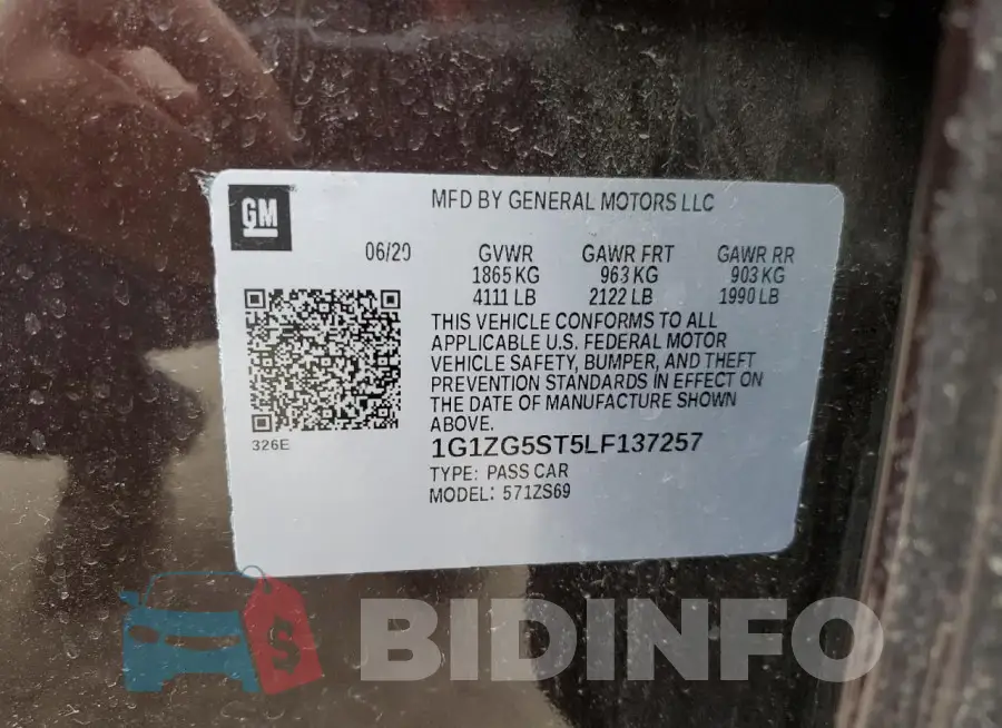 1G1ZG5ST5LF137257 Photo# 12
