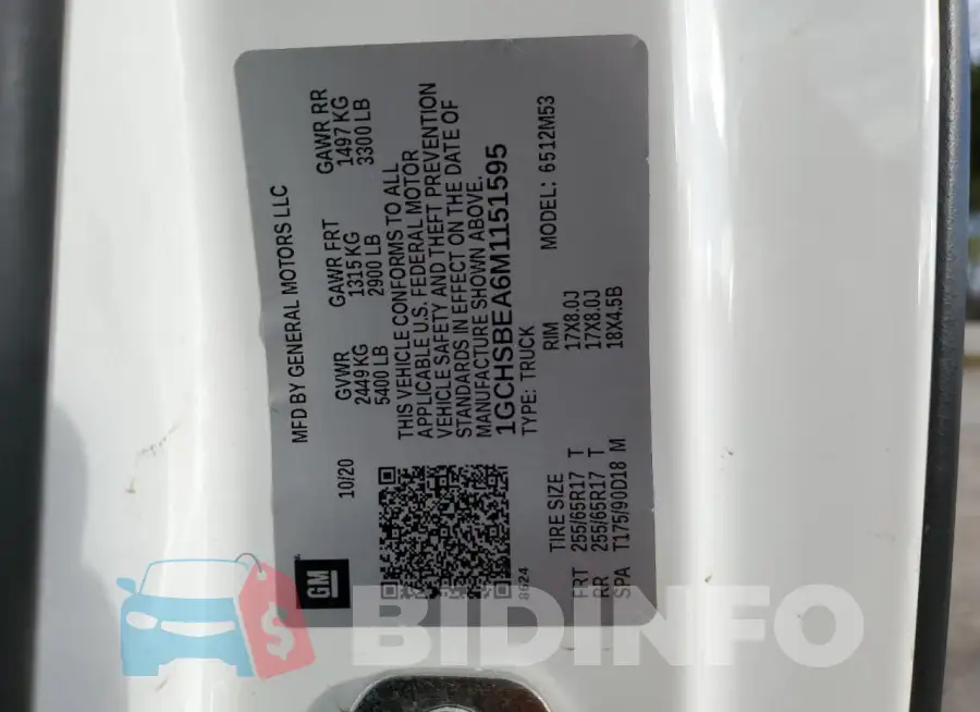 1GCHSBEA6M1151595 Photo# 12