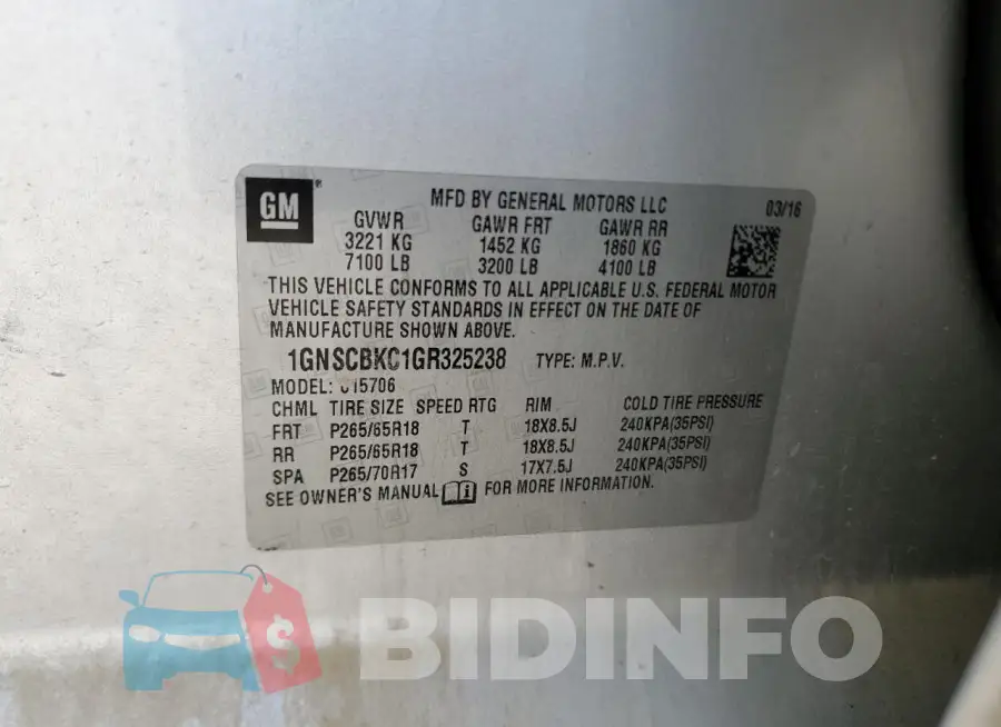 1GNSCBKC1GR325238 Photo# 13