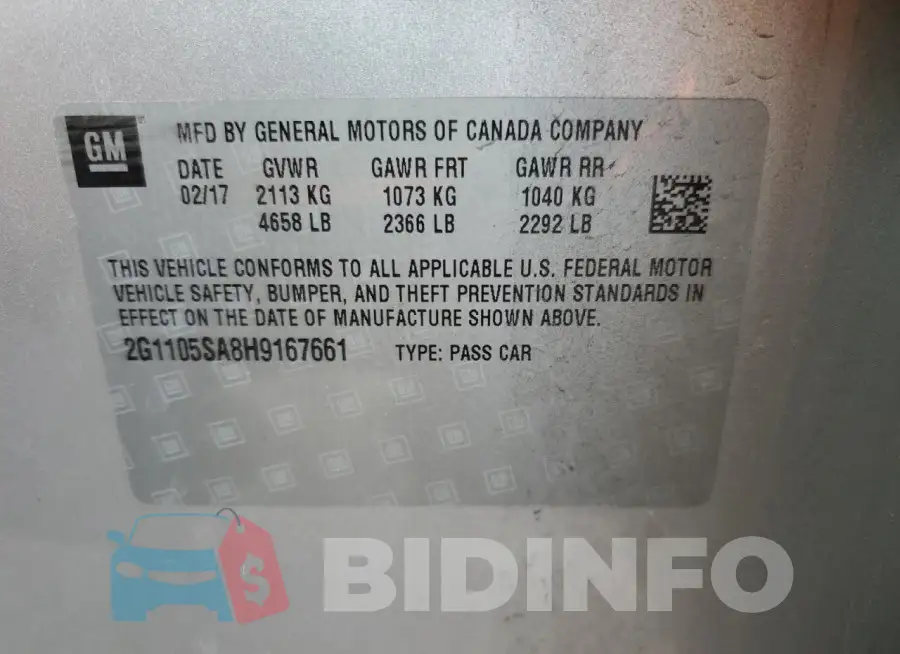 2G1105SA8H9167661 Photo# 12