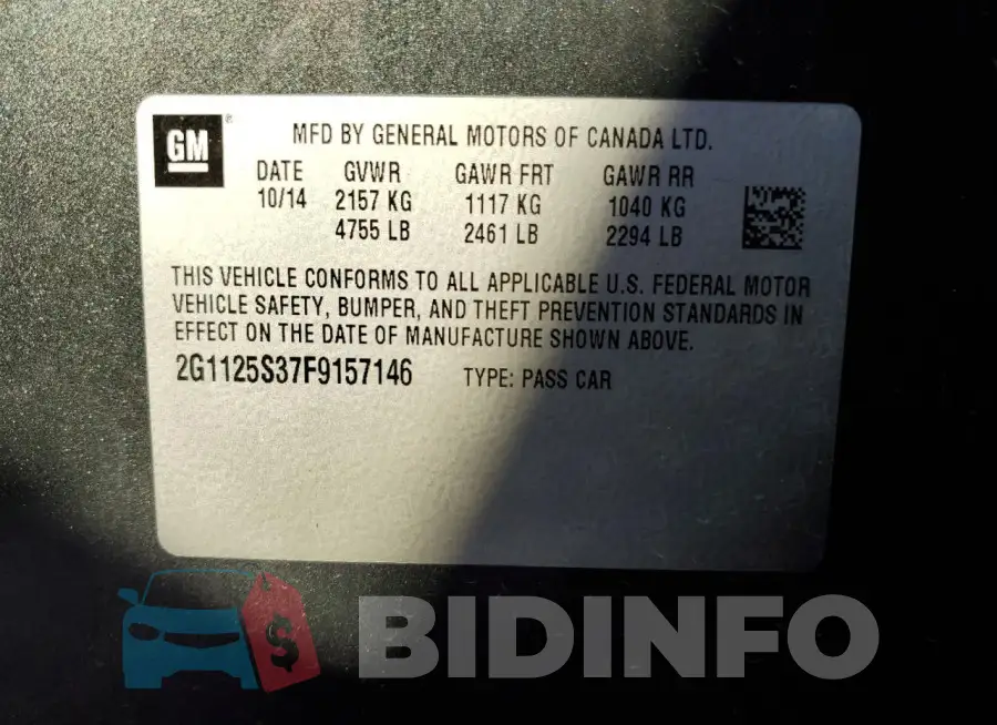 2G1125S37F9157146 Photo# 12