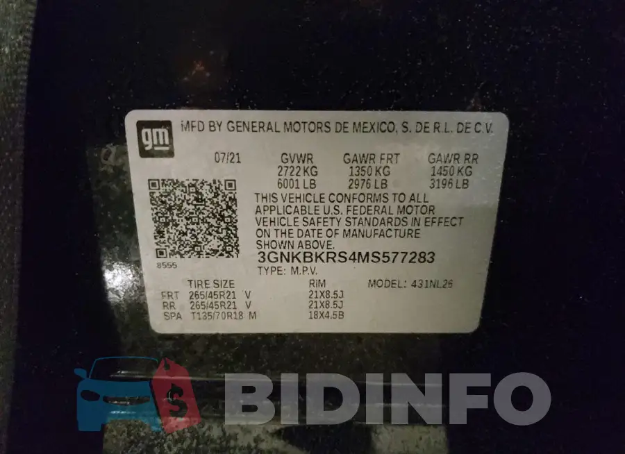 3GNKBKRS4MS577283 Photo# 13