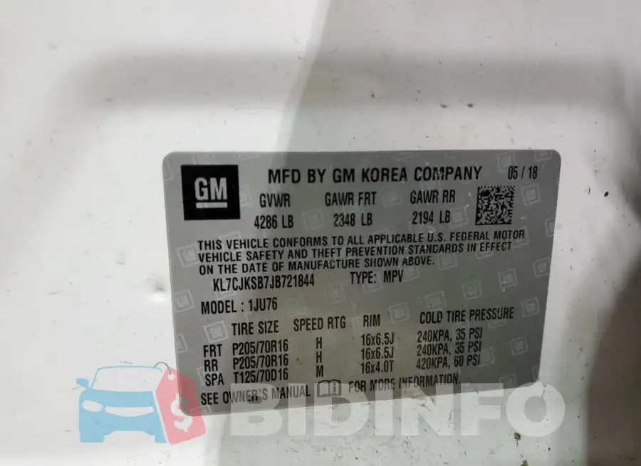 KL7CJKSB7JB721844 Photo# 12