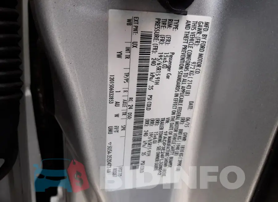 1FADP3E24FL328012 Photo# 13