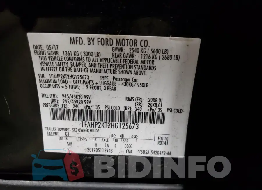 1FAHP2KT2HG125673 Photo# 12