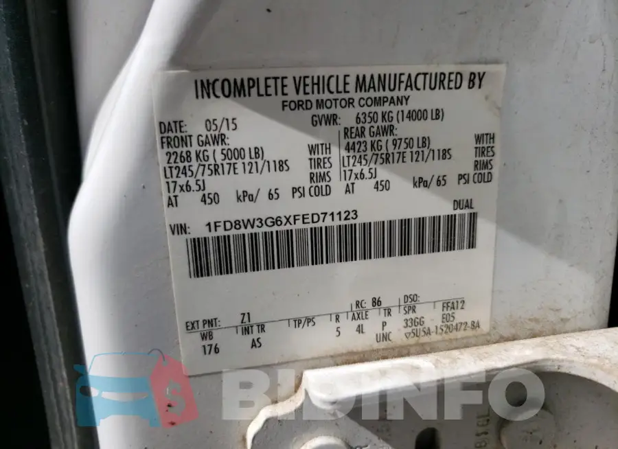 1FD8W3G6XFED71123 Photo# 12