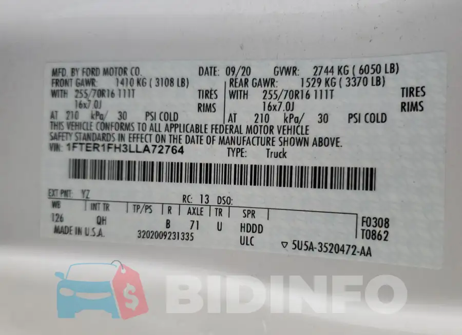 1FTER1FH3LLA72764 Photo# 13
