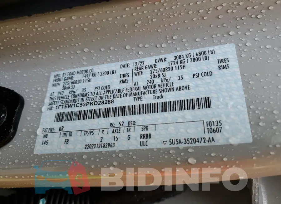 1FTEW1C53PKD28268 Photo# 13