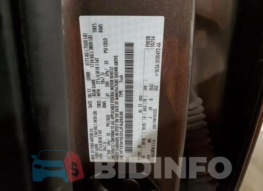1FTEW1EG1JFA25536 Photo# 12