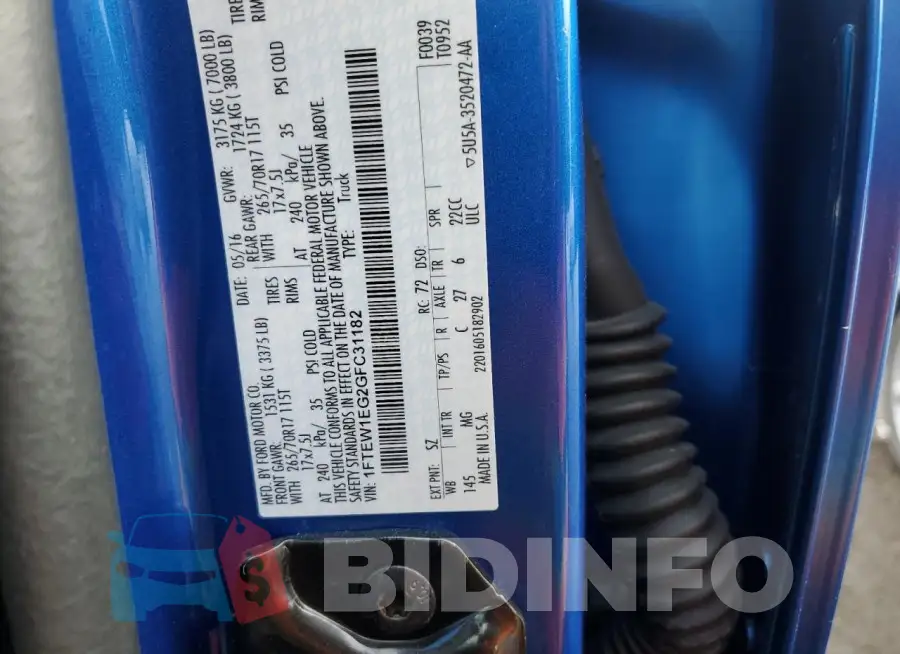 1FTEW1EG2GFC31182 Photo# 12
