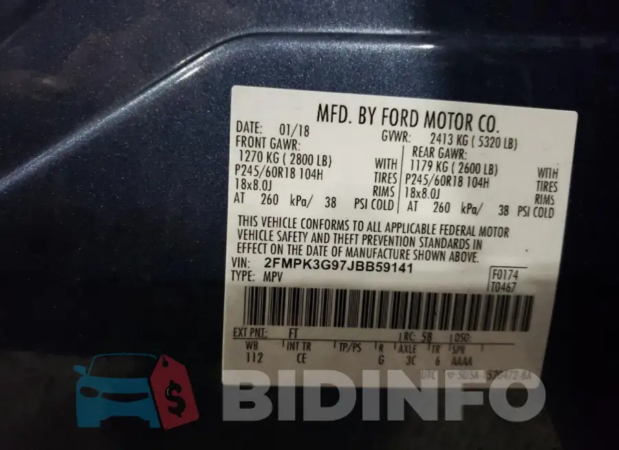 2FMPK3G97JBB59141 Photo# 13