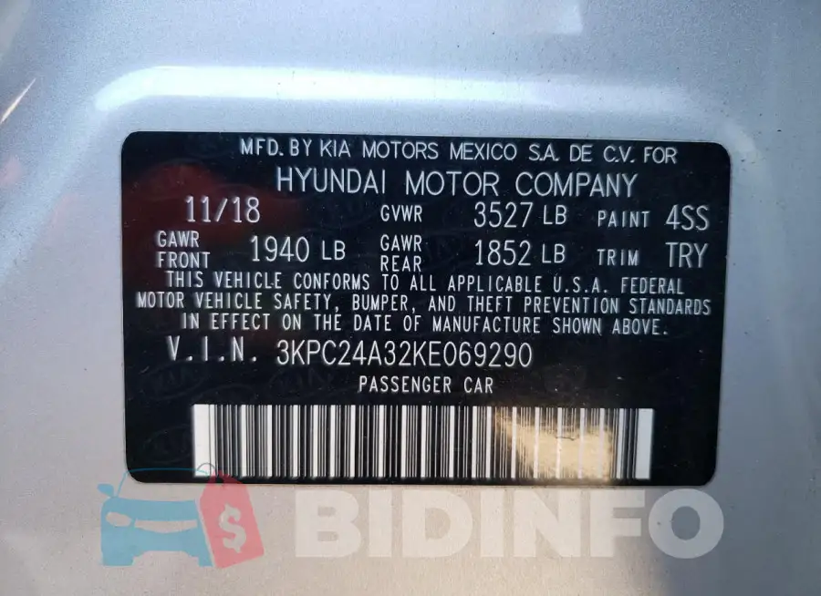 3KPC24A32KE069290 Photo# 12