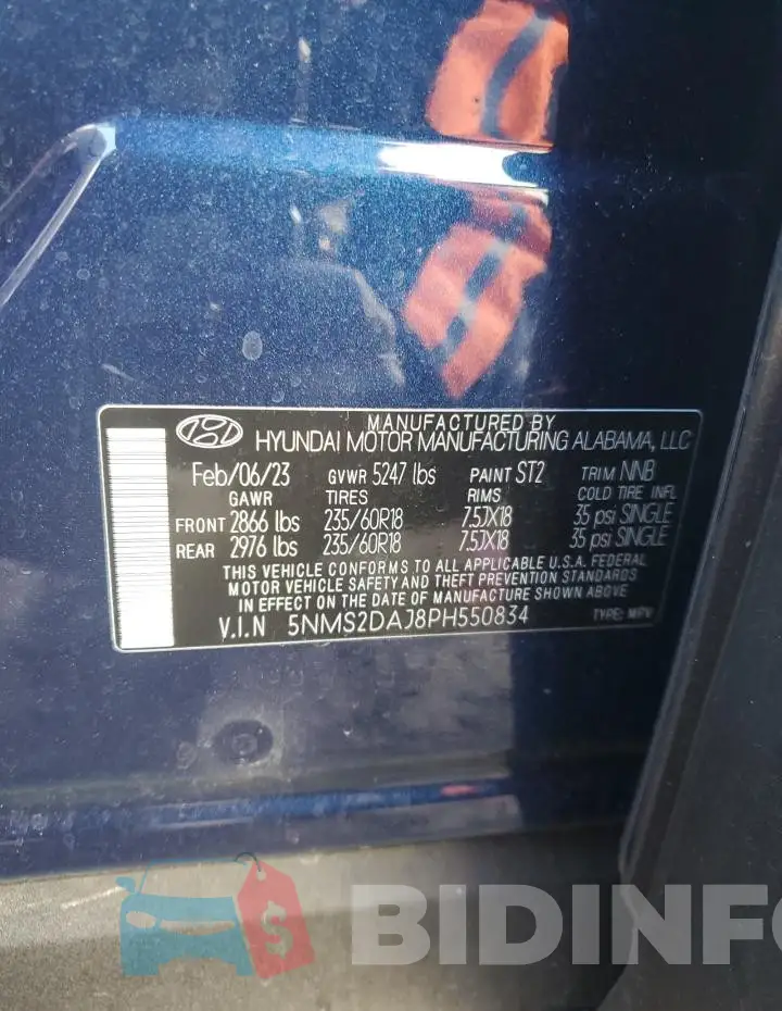 5NMS2DAJ8PH550834 Photo# 13