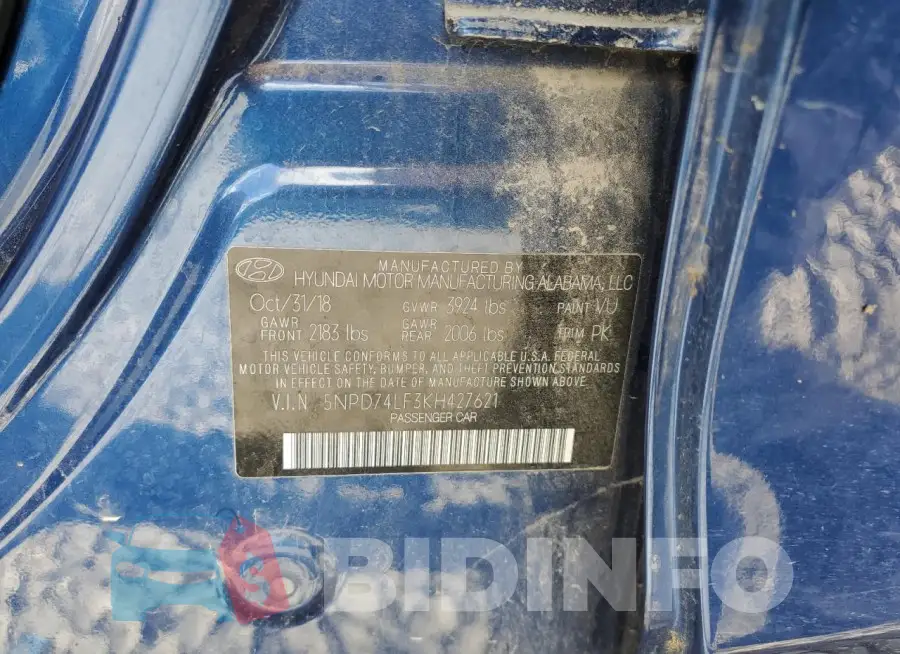 5NPD74LF3KH427621 Photo# 12
