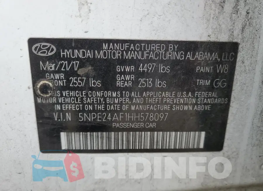 5NPE24AF1HH578097 Photo# 12