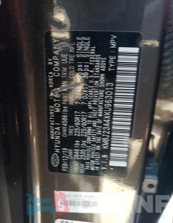 KM8J23A4XKU963013 Photo# 12