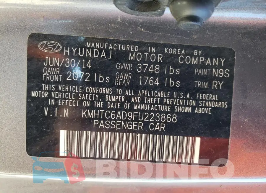KMHTC6AD9FU223868 Photo# 12