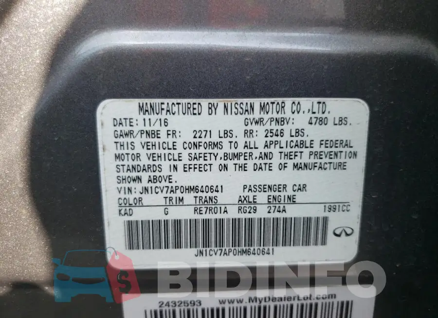 JN1CV7AP0HM640641 Photo# 12