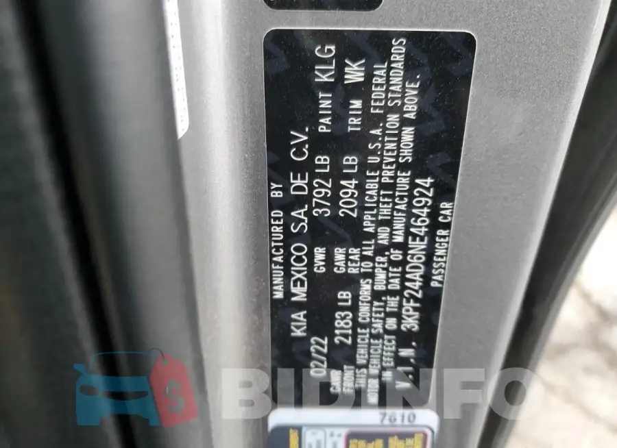 3KPF24AD6NE464924 Photo# 12