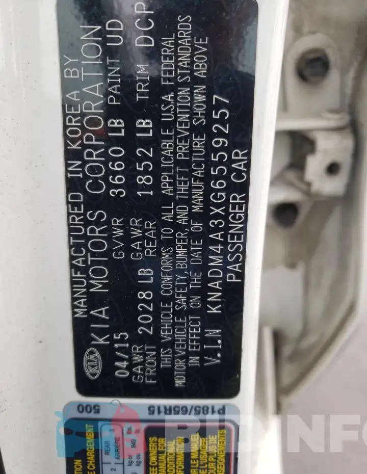 KNADM4A3XG6559257 Photo# 12