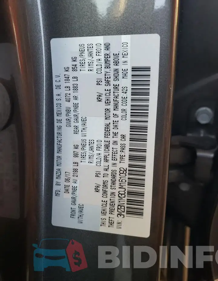 3MZBN1M30JM161092 Photo# 12