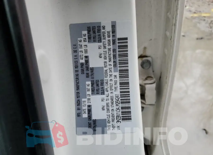 3MZBN1V34JM264241 Photo# 12