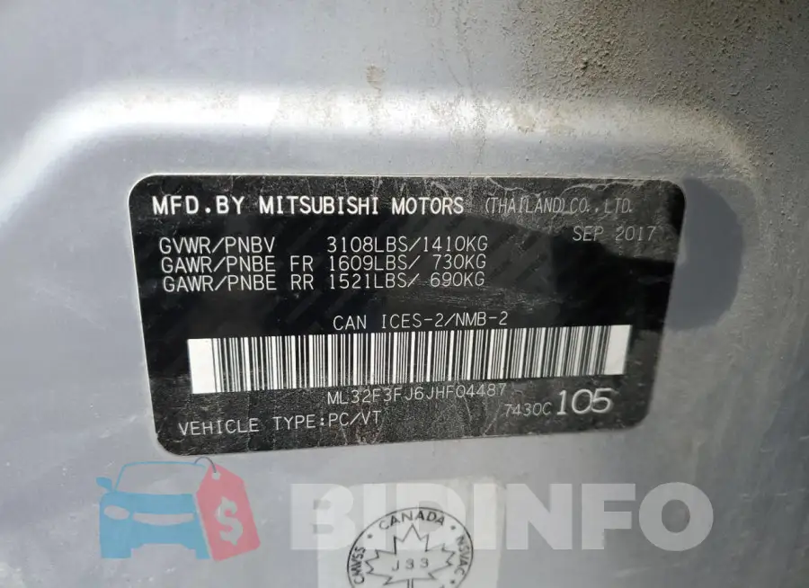 ML32F3FJ6JHF04487 Photo# 13