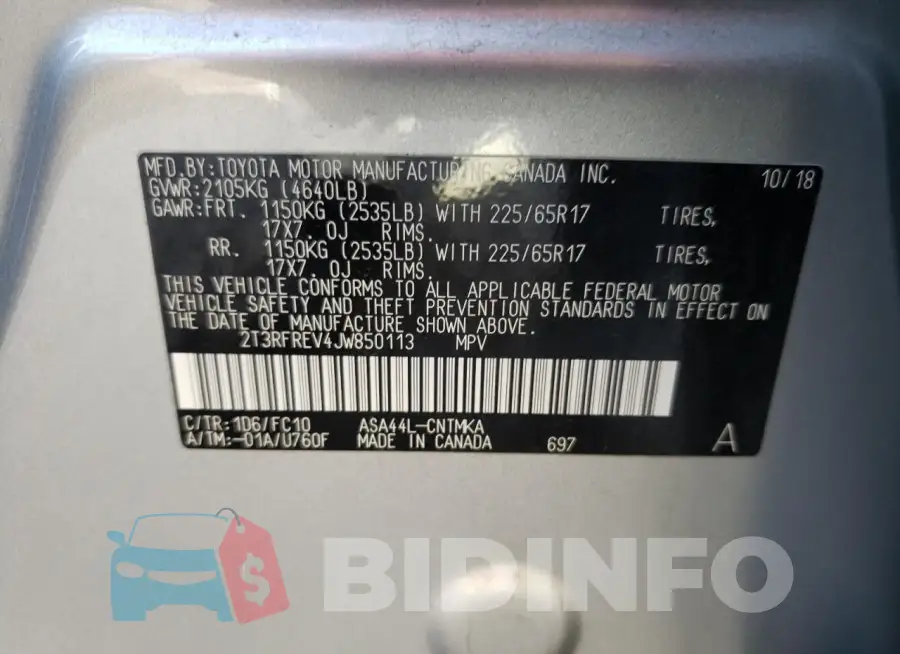 2T3RFREV4JW850113 Photo# 13