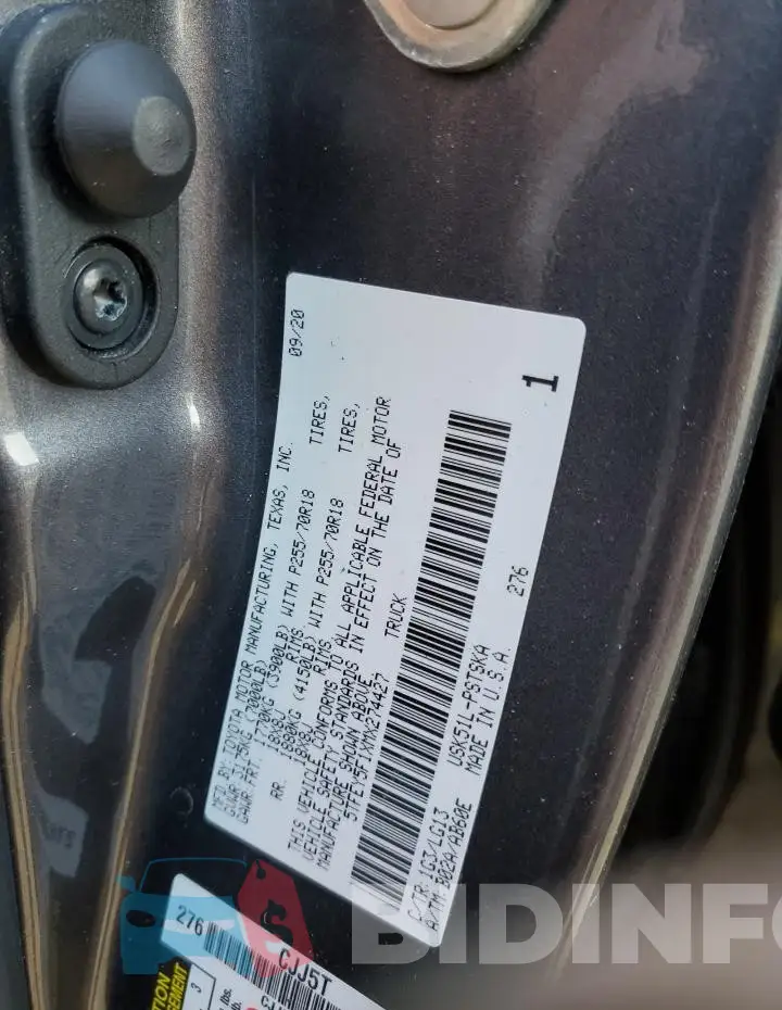 5TFEY5F1XMX274427 Photo# 12