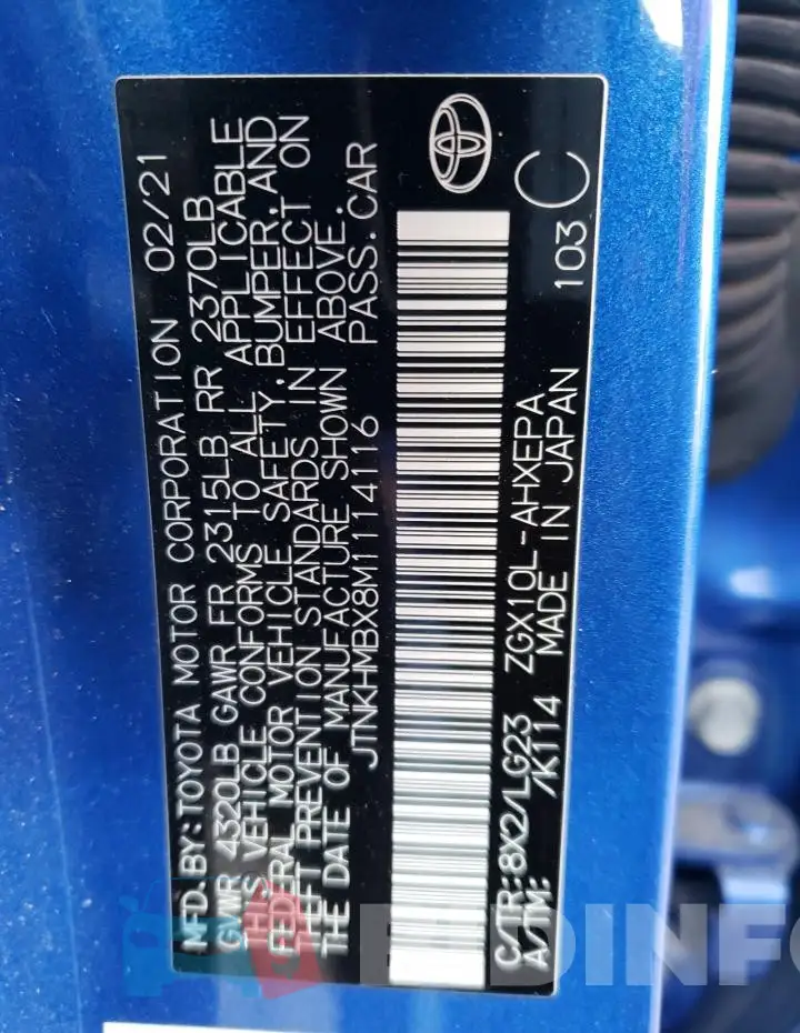 JTNKHMBX8M1114116 Photo# 12